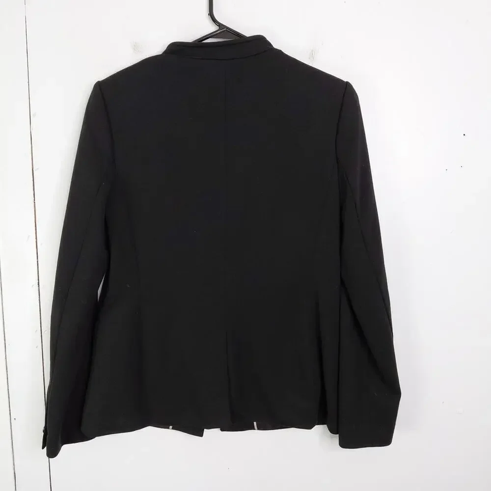 Banana Republic Blazer Womens 6 Ponte One Button Inverted Collar Career Business